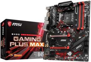 Материнская плата ATX MSI B450 GAMING PLUS MAX Socket AM4, AMD B450, 4xDDR4 2666-3466 МГц, 7.1CH Realtek ALC892, 1000 Мбит/с Realtek RTL8111H, USB3.0,