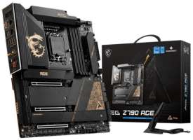 Материнская плата E-ATX MSI MEG Z790 ACE (LGA1700, Z790, 4*DDR5 (7800), 6*SATA 6G RAID, 5*M.2, 3*PCIE, 2*2.5Glan, WiFi, BT, 2*miniDP, 2*Thunderbolt 4,