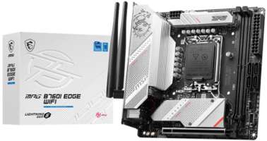 Материнская плата mini-ITX MSI MPG B760I EDGE WIFI (LGA1700, B760, 2*DDR5 (7200), 4*SATA 6G RAID, 2*M.2, PCIE, 2.5Glan, WiFi, BT, HDMI, DP, USB Type-C