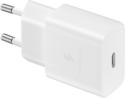 Samsung USB Type-C + дата-кабель Type-C с функцией быстрой зарядки 15W White (EP-T1510XWEGRU)