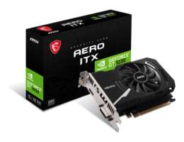 PCI-E MSI GeForce GT 1030 AERO ITX OC (GT 1030 AERO ITX 4GD4 OC) 4GB DDR4 64bit 14nm 1265/6000MHz DVI-D/HDMI RTL