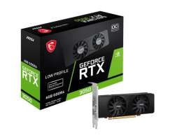 PCI-E MSI GeForce RTX 3050 (RTX 3050 LP 6G) 6GB GDDR6 96bit 8nm 1040/14000MHz DP/2*HDMI RTL