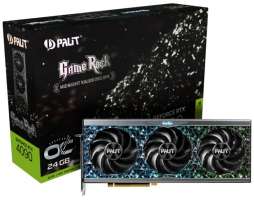 PCI-E Palit GeForce RTX 4090 GameRock OC (NED4090S19SB-1020G) 24GB GDDR6X 384bit 4nm 2235/21000MHz 3*DP/HDMI